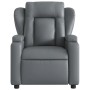 Sillón reclinable de cuero sintético gris en Sillones | Comprar online en Foru.es
