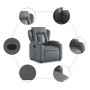 Sillón reclinable de cuero sintético gris en Sillones | Comprar online en Foru.es