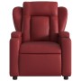 Sillón reclinable de cuero sintético rojo tinto en Sillones | Comprar online en Foru.es