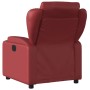 Sillón reclinable de cuero sintético rojo tinto en Sillones | Comprar online en Foru.es