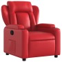 Sillón reclinable de cuero sintético rojo en Sillones | Comprar online en Foru.es