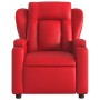 Sillón reclinable de cuero sintético rojo en Sillones | Comprar online en Foru.es