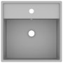 Lavabo cuadrado rebosadero cerámica gris claro mate 41x41 cm de vidaXL, Lavabos - Ref: Foro24-146949, Precio: 88,05 €, Descue...