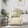 Sillón reclinable de masaje cuero sintético crema en Sillones | Comprar online en Foru.es