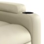 Sillón reclinable de masaje cuero sintético crema en Sillones | Comprar online en Foru.es