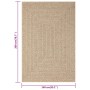 Alfombra ZIZUR apariencia de yute interior y exterior 140x200cm de vidaXL, Alfombras - Ref: Foro24-364832, Precio: 81,28 €, D...