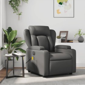 Sillón de masaje reclinable cuero sintético gris en Sillones | Comprar online en Foru.es
