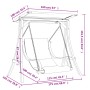 Columpio con cojín y toldo madera maciza de abeto de vidaXL, Balancines de jardín - Ref: Foro24-3200623, Precio: 410,89 €, De...