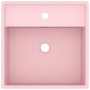 Lavabo lujoso cuadrado rebosadero cerámica rosa mate 41x41 cm de vidaXL, Lavabos - Ref: Foro24-146944, Precio: 98,20 €, Descu...