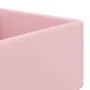 Lavabo lujoso cuadrado rebosadero cerámica rosa mate 41x41 cm by vidaXL, Sinks - Ref: Foro24-146944, Price: 96,22 €, Discount: %