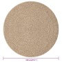 Alfombra ZIZUR apariencia de yute interior y exterior 120 cm de vidaXL, Alfombras - Ref: Foro24-364836, Precio: 52,27 €, Desc...