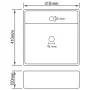 Lavabo cuadrado rebosadero cerámica azul claro mate 41x41 cm de vidaXL, Lavabos - Ref: Foro24-146945, Precio: 79,06 €, Descue...