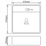 Quadratisches Überlaufwaschbecken aus mattweißer Keramik, 41 x 41 cm von vidaXL, Sinkt - Ref: Foro24-146943, Preis: 99,68 €, ...