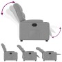 Sillón reclinable de tela gris claro en Sillones | Comprar online en Foru.es