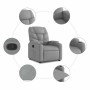 Sillón reclinable de tela gris claro en Sillones | Comprar online en Foru.es