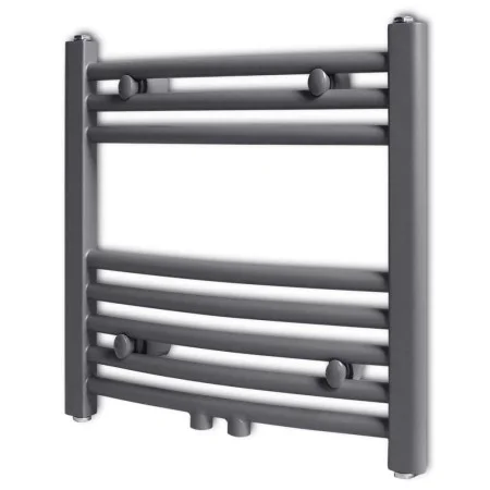 Radiador toallero de baño curvo gris 480x480 mm de vidaXL, Radiadores - Ref: Foro24-141896, Precio: 56,72 €, Descuento: %