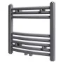 Radiador toallero de baño curvo gris 480x480 mm de vidaXL, Radiadores - Ref: Foro24-141896, Precio: 56,72 €, Descuento: %