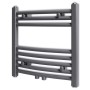 Radiador toallero de baño curvo gris 480x480 mm de vidaXL, Radiadores - Ref: Foro24-141896, Precio: 57,64 €, Descuento: %