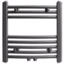 Radiador toallero de baño curvo gris 480x480 mm de vidaXL, Radiadores - Ref: Foro24-141896, Precio: 56,72 €, Descuento: %