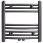 Radiador toallero de baño curvo gris 480x480 mm de vidaXL, Radiadores - Ref: Foro24-141896, Precio: 57,64 €, Descuento: %
