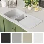Kitchen sink with two white granite bowls by vidaXL, Sinks - Ref: Foro24-144855, Price: 242,87 €, Discount: %