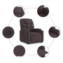 Sillón reclinable de tela marrón oscuro en Sillones | Comprar online en Foru.es