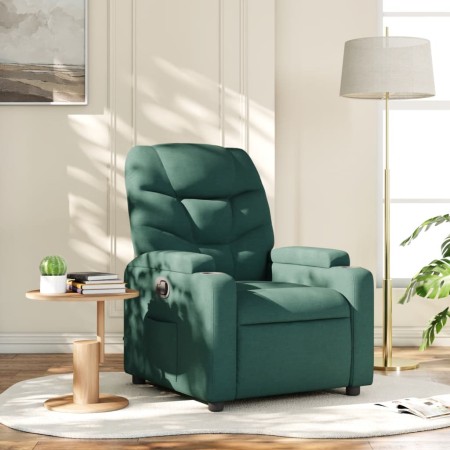 Sillón reclinable de tela verde oscuro en Sillones | Comprar online en Foru.es