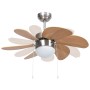 Ventilador de techo con lámpara marrón claro 76 cm de vidaXL, Ventiladores de techo - Ref: Foro24-51489, Precio: 114,84 €, De...