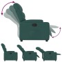 Sillón reclinable de tela verde oscuro en Sillones | Comprar online en Foru.es