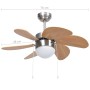 Ventilador de techo con lámpara marrón claro 76 cm de vidaXL, Ventiladores de techo - Ref: Foro24-51489, Precio: 114,84 €, De...
