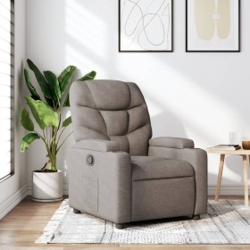 Sillón reclinable de tela gris taupe en Sillones | Comprar online en Foru.es
