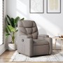 Sillón reclinable de tela gris taupe en Sillones | Comprar online en Foru.es
