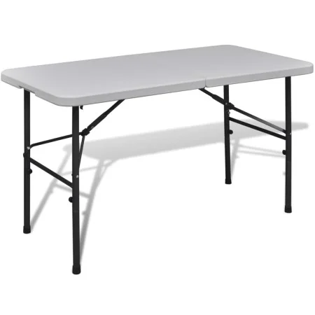 Mesa de jardín plegable 122 cm HDPE blanco de vidaXL, Mobiliario de camping - Ref: Foro24-41568, Precio: 76,18 €, Descuento: %