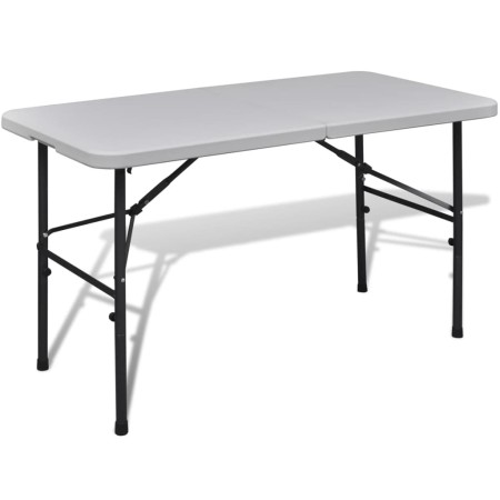 Mesa de jardín plegable 122 cm HDPE blanco de vidaXL, Mobiliario de camping - Ref: Foro24-41568, Precio: 69,84 €, Descuento: %
