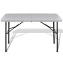 Mesa de jardín plegable 122 cm HDPE blanco de vidaXL, Mobiliario de camping - Ref: Foro24-41568, Precio: 69,84 €, Descuento: %