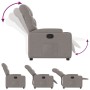 Sillón reclinable de tela gris taupe en Sillones | Comprar online en Foru.es