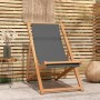 Silla de playa plegable madera maciza de teca gris de vidaXL, Sillas de jardín - Ref: Foro24-47415, Precio: 79,58 €, Descuent...