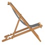 Silla de playa plegable madera maciza de teca gris de vidaXL, Sillas de jardín - Ref: Foro24-47415, Precio: 79,58 €, Descuent...