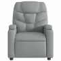 Sillón reclinable de masaje de tela gris claro en Sillones | Comprar online en Foru.es
