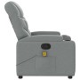 Sillón reclinable de masaje de tela gris claro en Sillones | Comprar online en Foru.es
