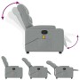 Sillón reclinable de masaje de tela gris claro en Sillones | Comprar online en Foru.es