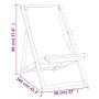 Silla de playa plegable madera maciza de teca gris de vidaXL, Sillas de jardín - Ref: Foro24-47415, Precio: 79,58 €, Descuent...