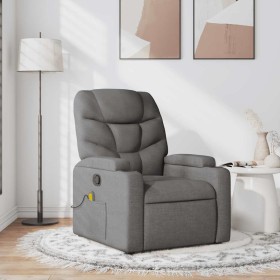 Sillón de masaje reclinable de tela gris oscuro en Sillones | Comprar online en Foru.es