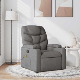 Sillón de masaje reclinable de tela gris oscuro en Sillones | Comprar online en Foru.es