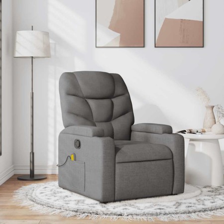 Sillón de masaje reclinable de tela gris oscuro en Sillones | Comprar online en Foru.es