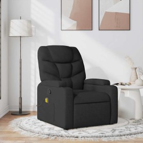 Sillón reclinable de masaje de tela negro en Sillones | Comprar online en Foru.es
