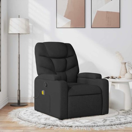 Sillón reclinable de masaje de tela negro en Sillones | Comprar online en Foru.es