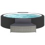 Bancos bañera hidromasaje y cojines 2 uds ratán sintético gris de vidaXL, Accesorios para piscinas y spa - Ref: Foro24-362263...