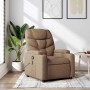 Sillón reclinable con masaje de tela marrón en Sillones | Comprar online en Foru.es