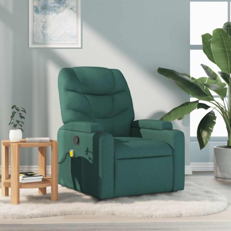 Sillón de masaje reclinable de tela verde oscuro en Sillones | Comprar online en Foru.es